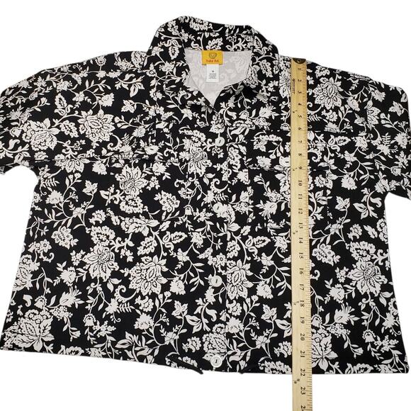 Ruby Rd Womens White Floral Jacket Plus Size 14 Stretch, Lightweight, Pockets - Picture 10 of 11